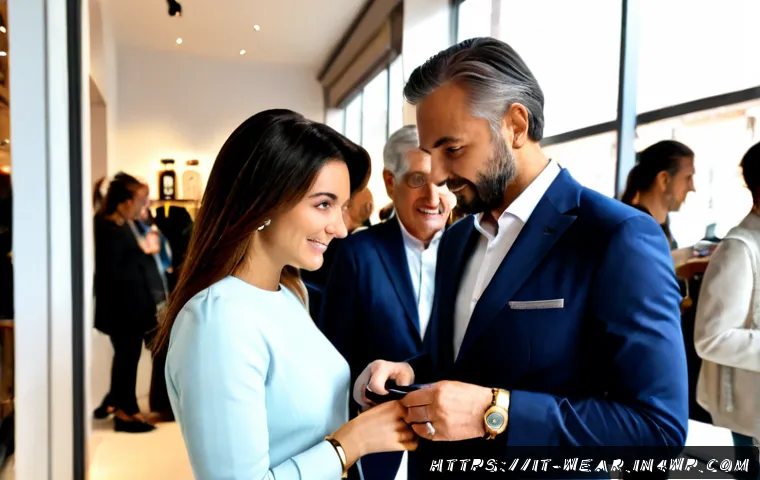 Home 17 웨어러블 패션의 대중화 전략 - Photorealistic Milan lifestyle scene showing a stylish multigenerational group of Italian adults in ...